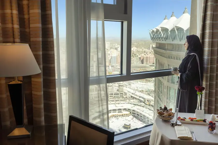 Luxury pilgrimage suite overlooking the Haram